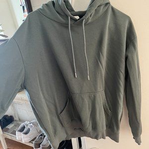 H&M sage green lightweight hoodie